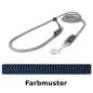Preview: EASYLONG Hundeleine - L - 4m - blau und schwarz im Zickzack